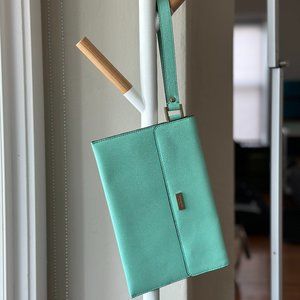 Kate Spade Clutch w/ Wrist Strap, Turquoise, Excellent Condition